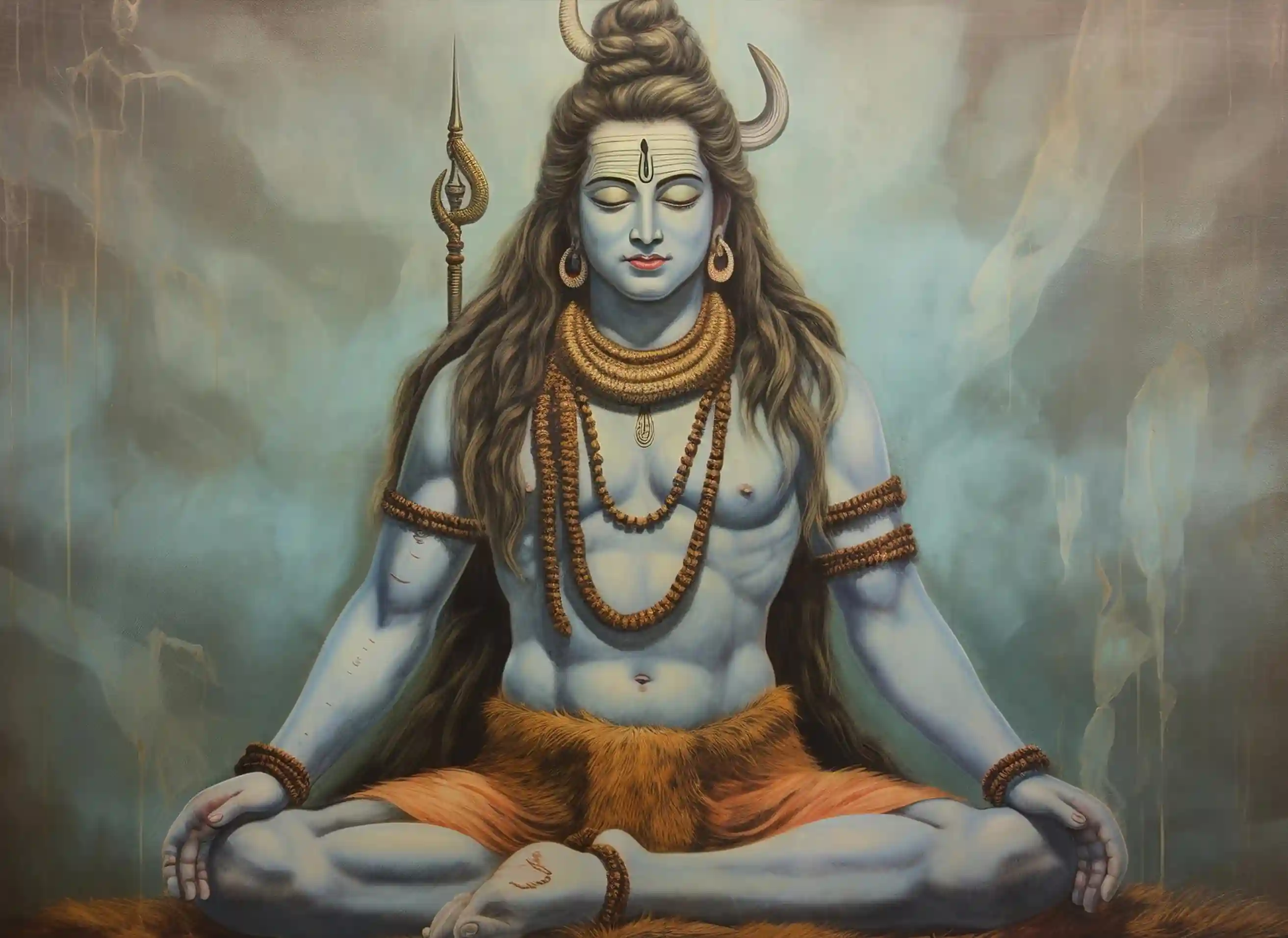 Spiritual illustration of Lord Shiva representing Shiva Tattva, Tantra origins, and Mahamrityunjay mantra energy