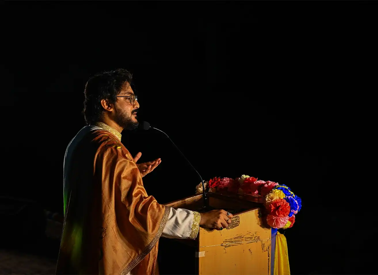 Students learning at Nabatara Institute through online and offline spiritual education methods under Gaurav Tribedi's guidance