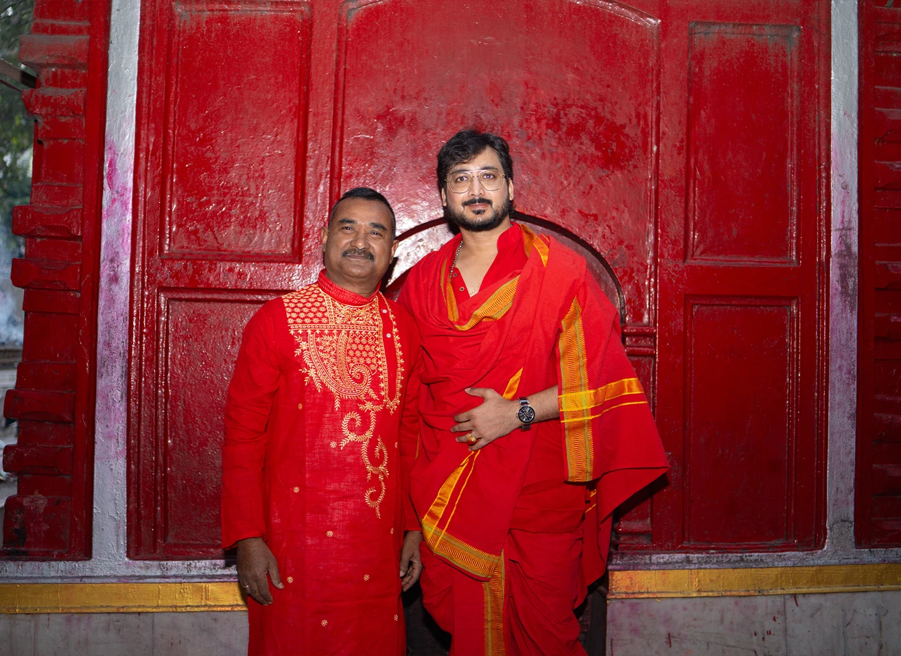 Gaurav Tribedi leading MahaGanapati Puja and Tarpanam for obstacle removal at Nabatara Institute