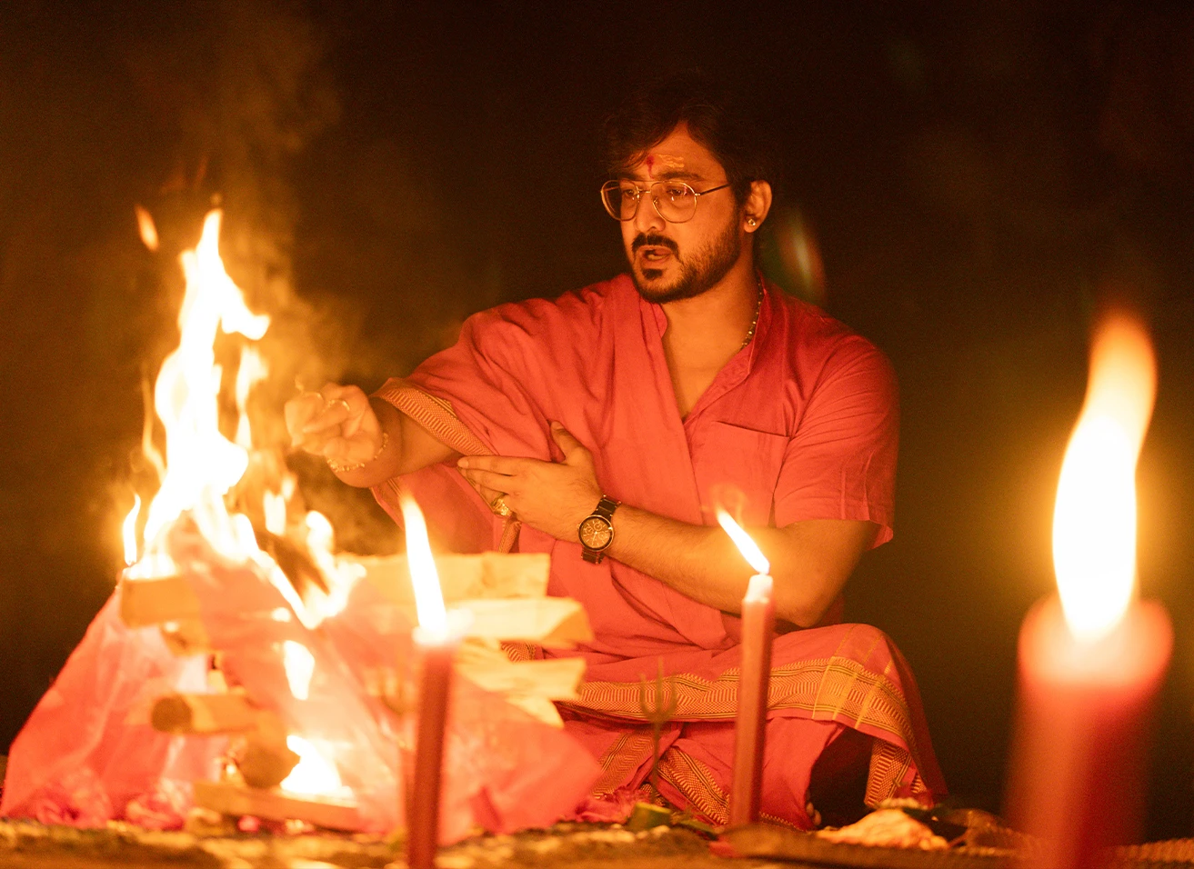 Gaurav Tribedi leading the Tantra Shastra syllabus breakdown live event at Nabatara Institute